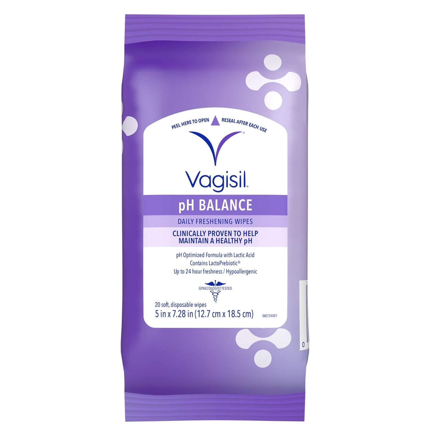 Vagisil pH Balance Daily/ Odor Block Daily Freshening Wipes 20 Wipes