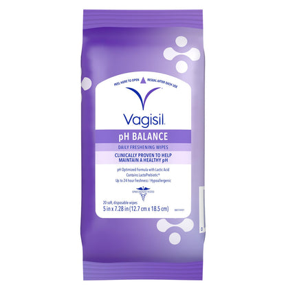 Vagisil pH Balance Daily/ Odor Block Daily Freshening Wipes 20 Wipes