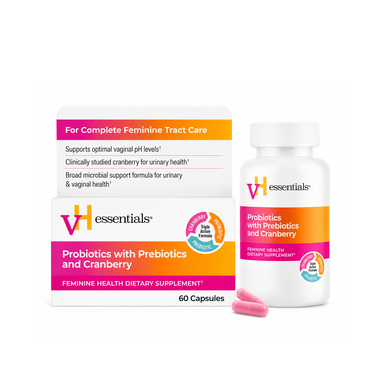 vH essentials Probiotics with Prebiotics and Cranberry